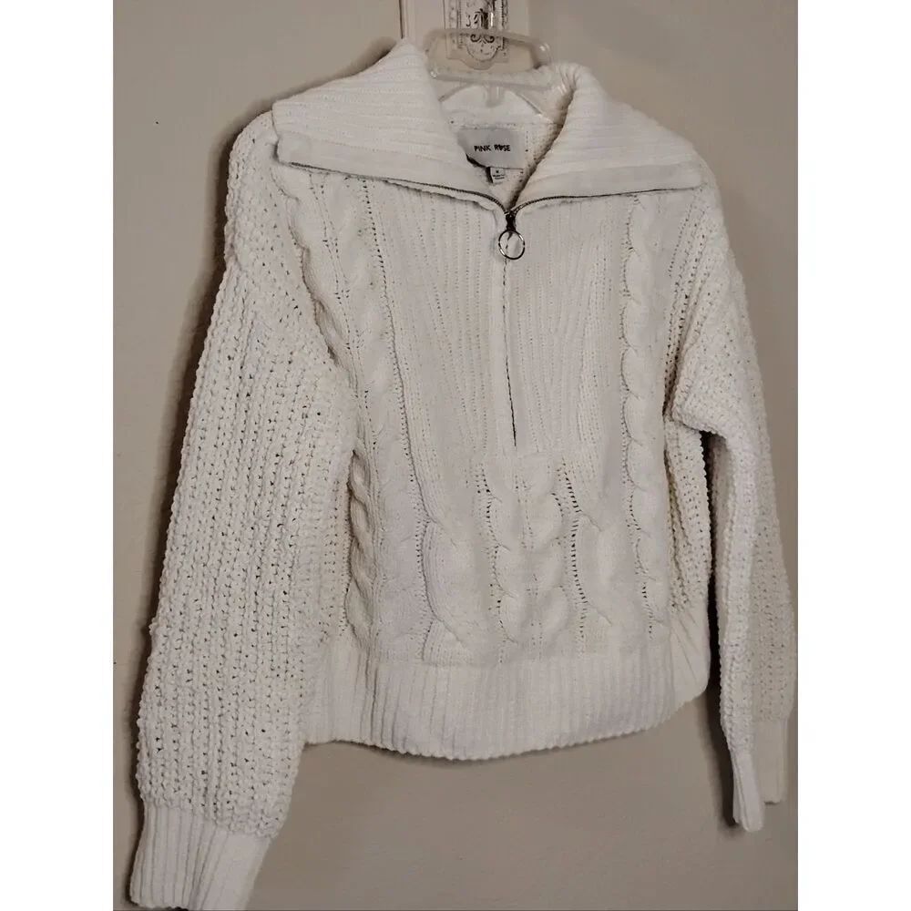 Used Pink Rose Sweater - Picture 1 of 3
